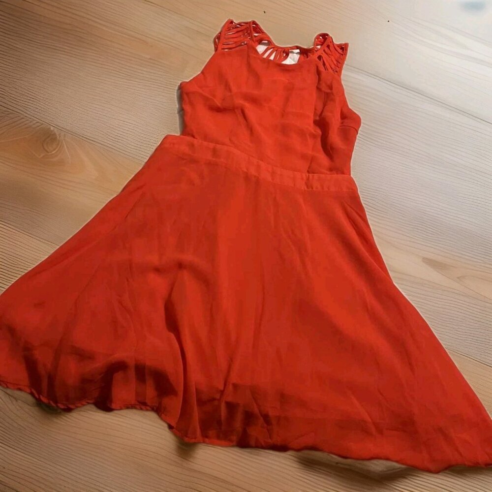Latise By Amy Orange Strapless Dress Homecoming Wedding Size L Strapless‎ Dress